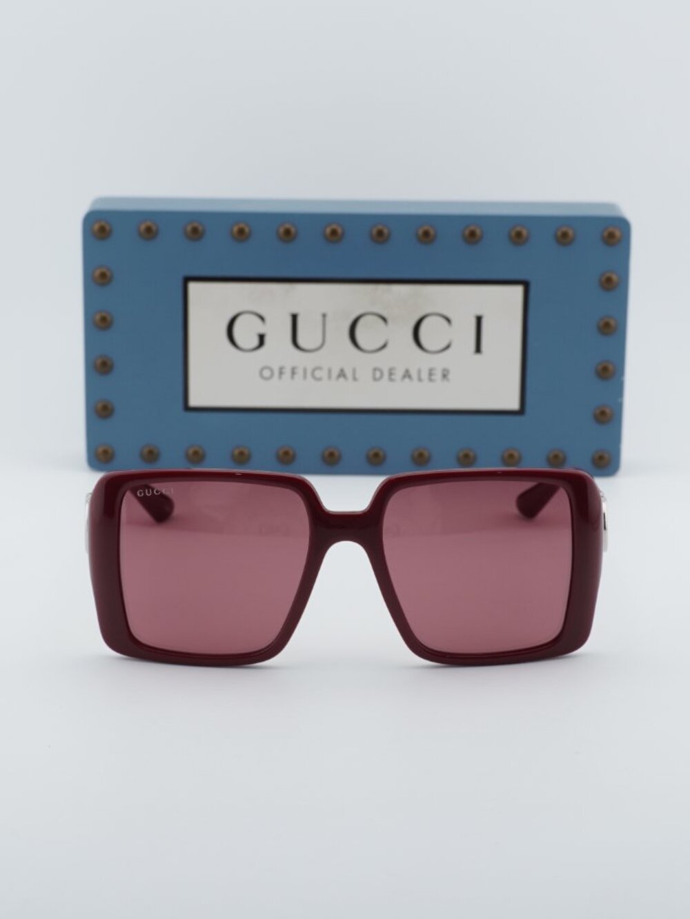 Gucci GG1692S 005 Square Women Sunglasses - Burgundy - Picture 6 of 10